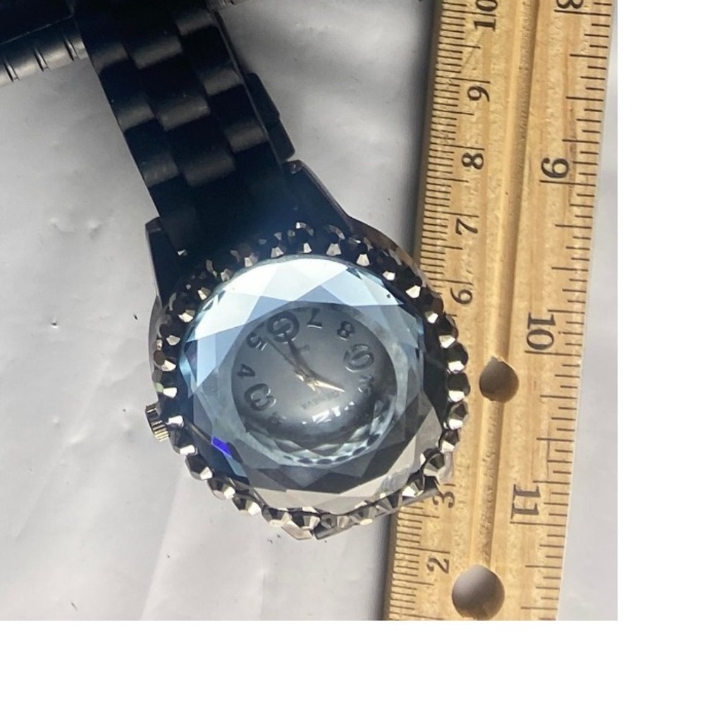 Mens Stainless Steel Watch with Crystal Bezel